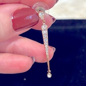 Swarovski crystal pendant earrings rose gold plated